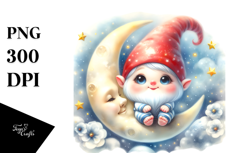 Cute Moon Clipart Image 10