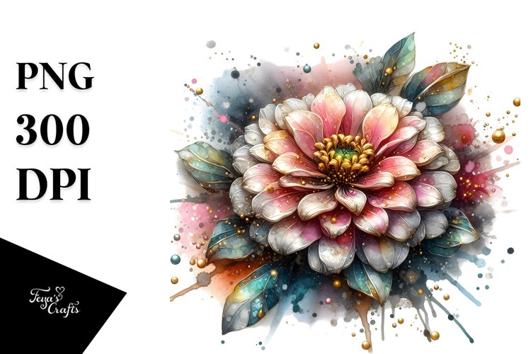 Sublimation Abstract Artistic Zinnia