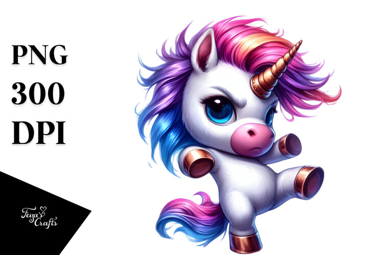 Funny Baby Unicorn Dancing example image 1