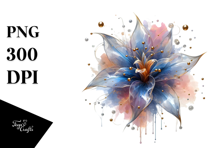 Abstract Lobelia Splash PNG