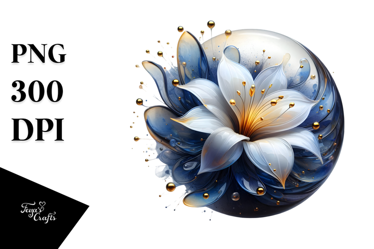 Abstract Lobelia Splash PNG