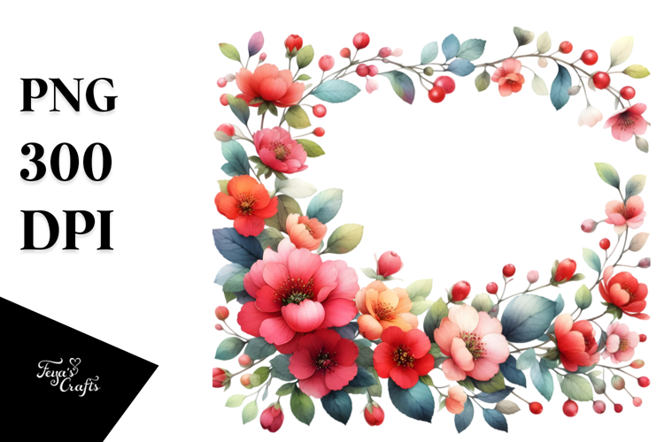 Red Flower Clipart Image 24