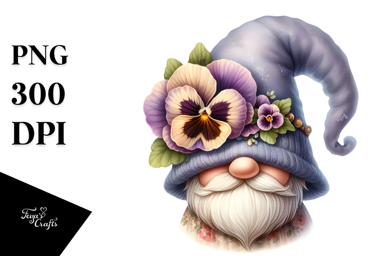 Cute GNOME with Big Hat PNG