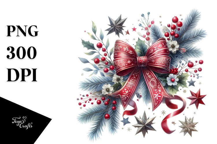 Christmas Bow Clipart Image 14