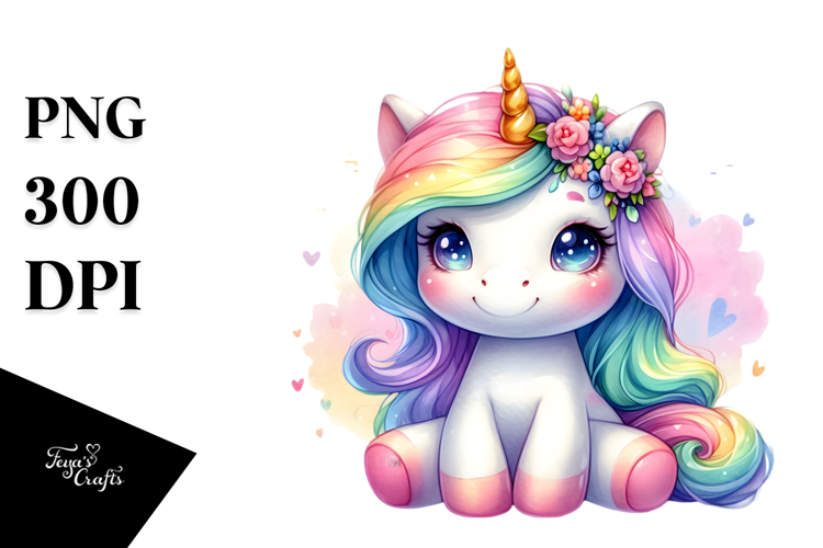 Cute Baby Unicorn in Halloween Costume | Clipart