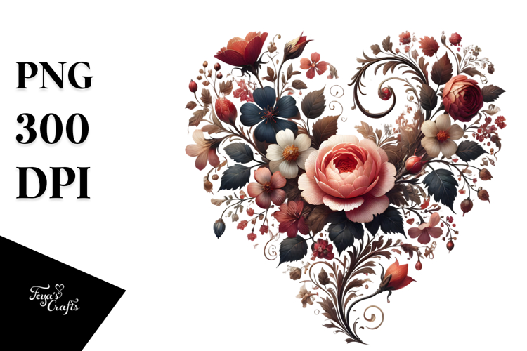 Floral Heart PNG