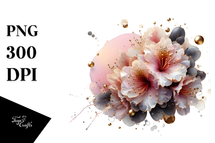Abstract Rhododendron Splash PNG