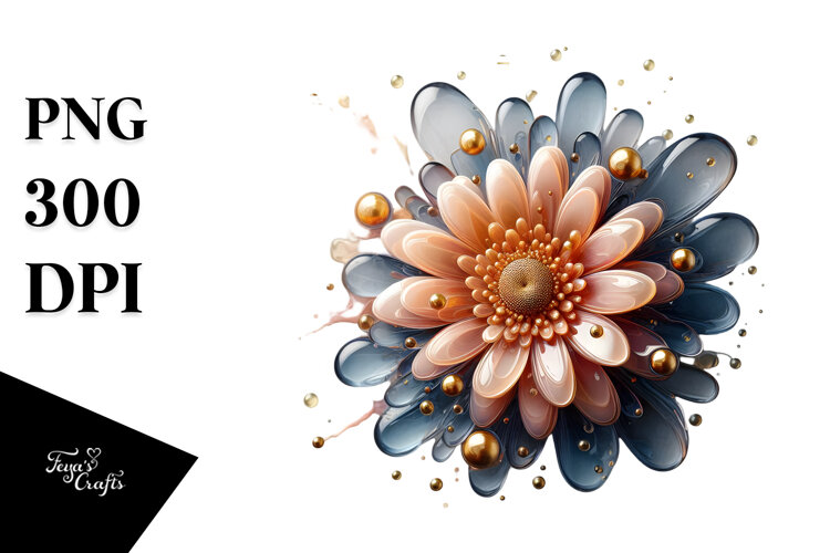 Glossy Gerbera PNG example image 1