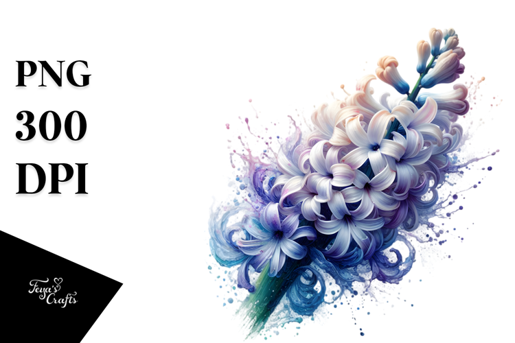 Abstract Watercolor Hyacinth,