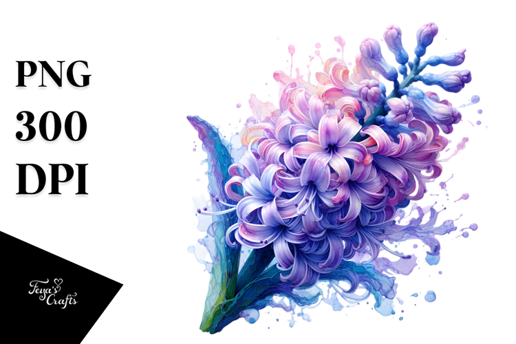 Abstract Watercolor Hyacinth,