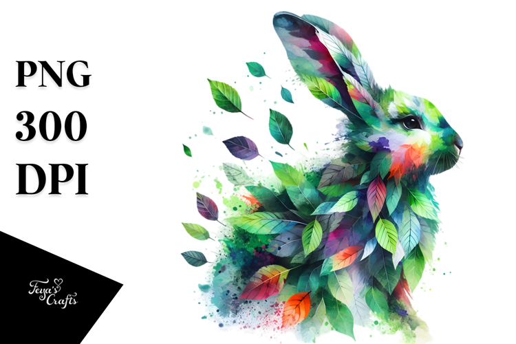 Abstract Vibrant Watercolor Rabbit , 20 oz Tumbler