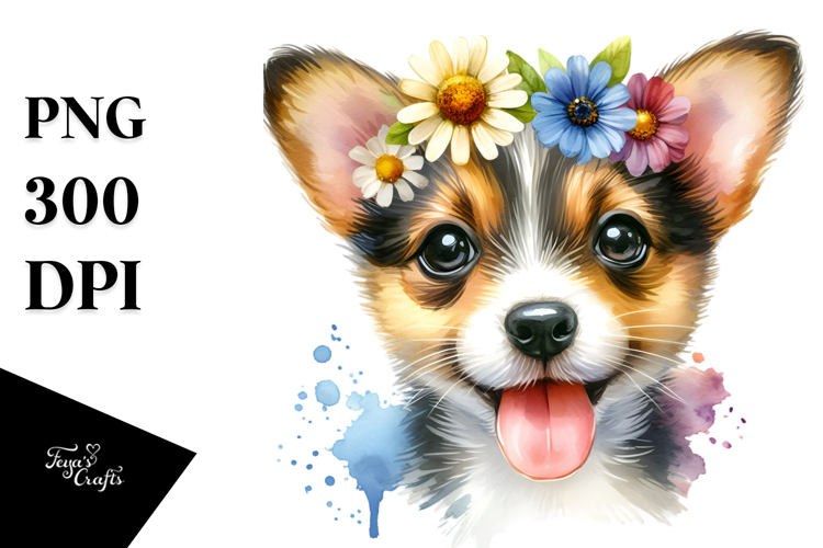 Colorful Watercolor of a Cute Dog , 20 oz Tumbler