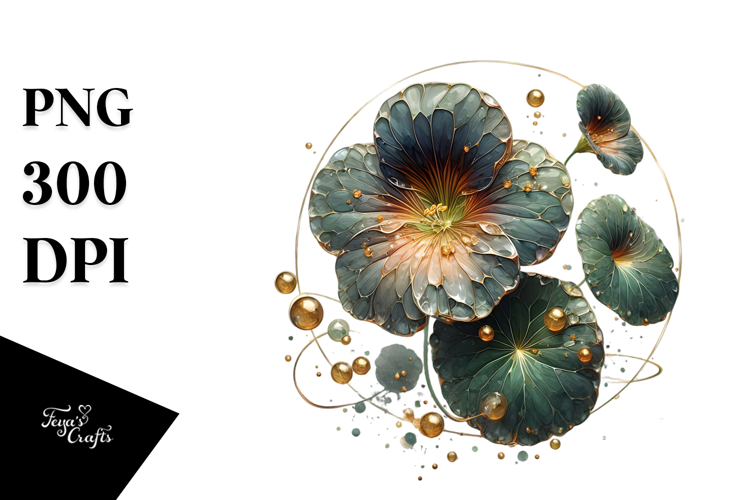 Abstract Nasturtium Splash PNG