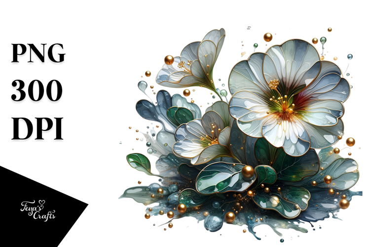 Abstract Nasturtium Splash PNG