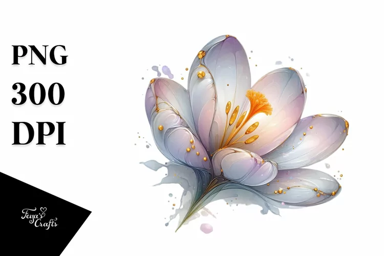 Abstract Glossy Crocus