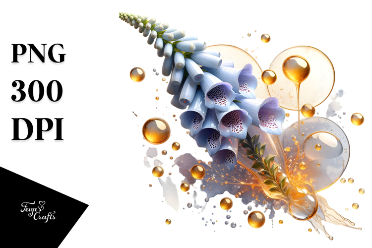 Abstract Foxglove Splash PNG