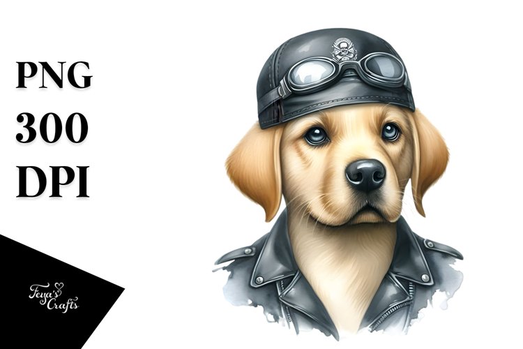 Funny Labrador Biker Hat | Sublimation | Clipart example image 1