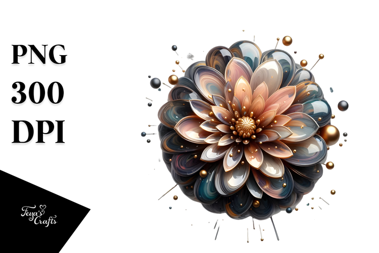 Abstract Dahlia Splash PNG