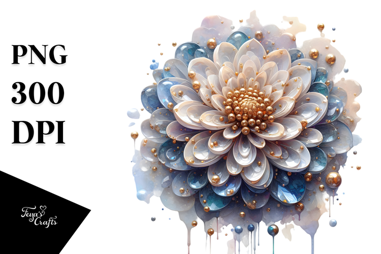 Abstract Dahlia Splash PNG