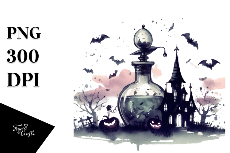Scary Retro HALOWEEN Elixir PNG