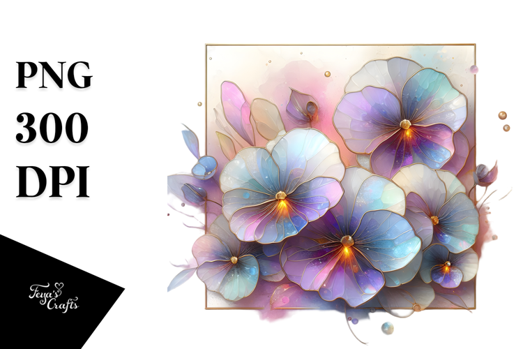 Shiny Pansy, 20 oz Tumbler PNG
