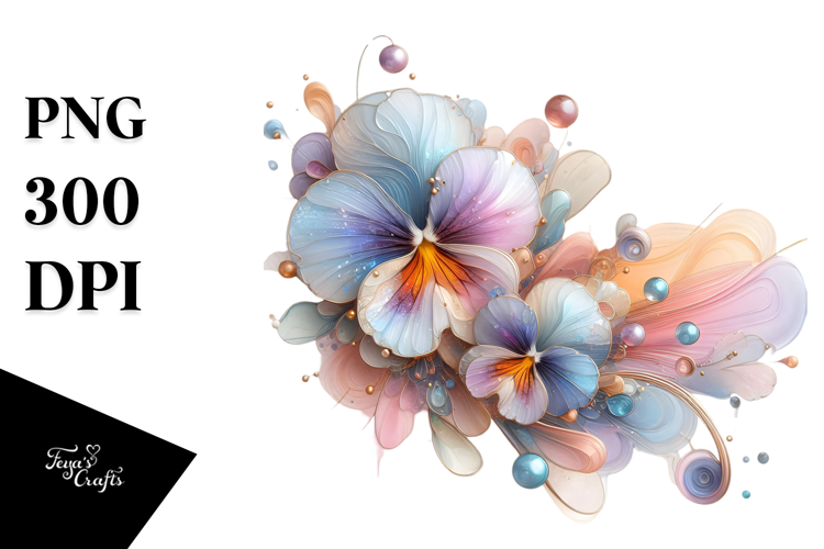 Shiny Pansy, 20 oz Tumbler PNG