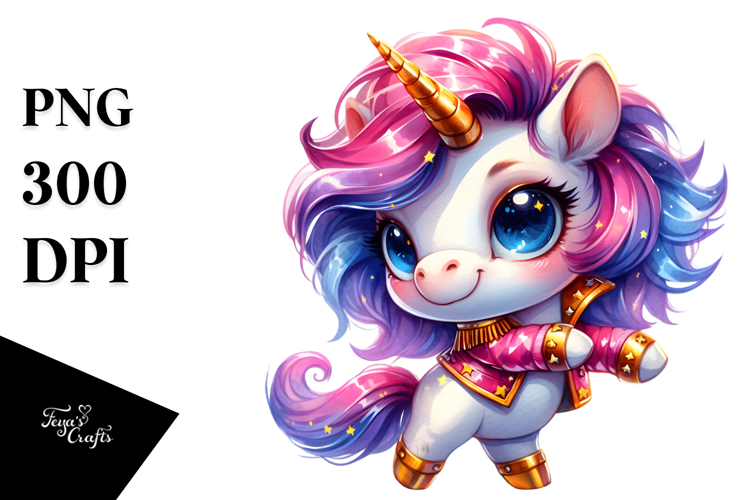 Cute Dancing Unicorn PNG