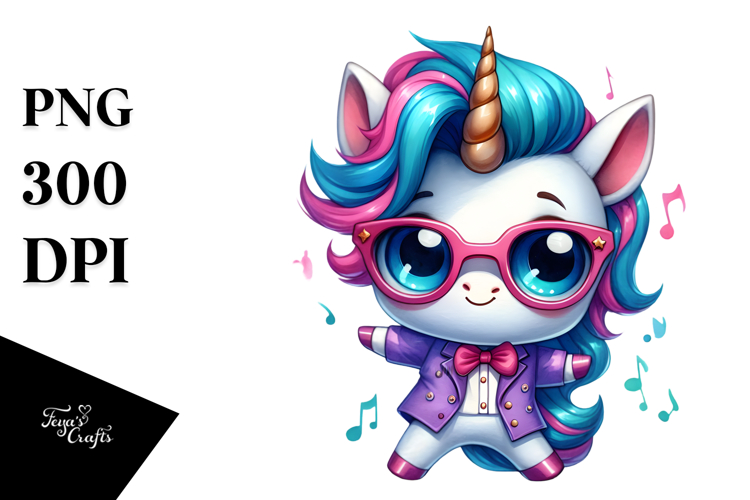 Cute Dancing Unicorn PNG