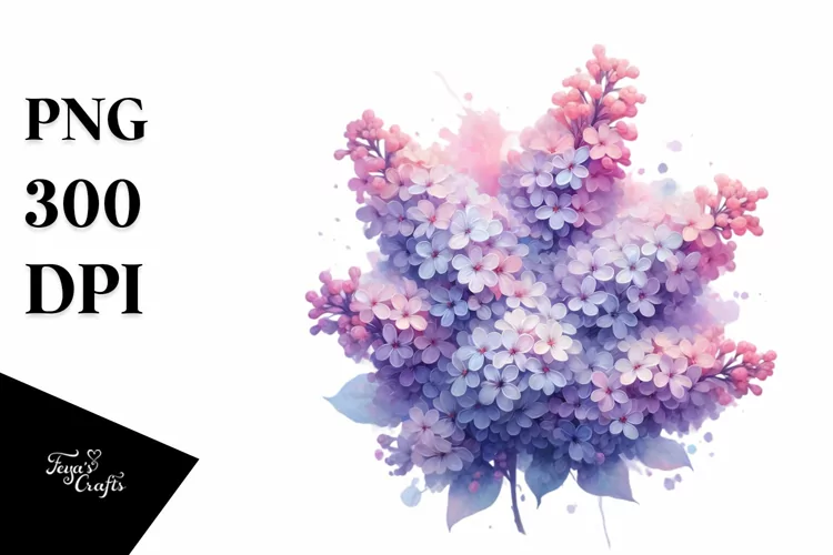Pastel Glossy Lilac Watercolor Splash PNG