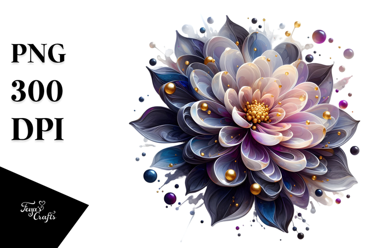 Glossy Dahlia PNG
