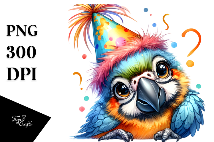 Baby Macaw Party Hat PNG
