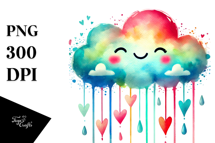 Simple Smiling Cloud, Transparent PNG