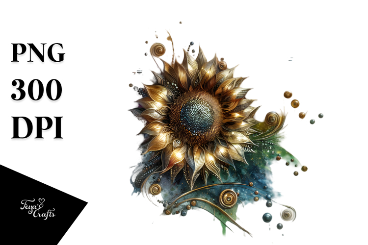 Watercolor Sunflower Clipart Image 5