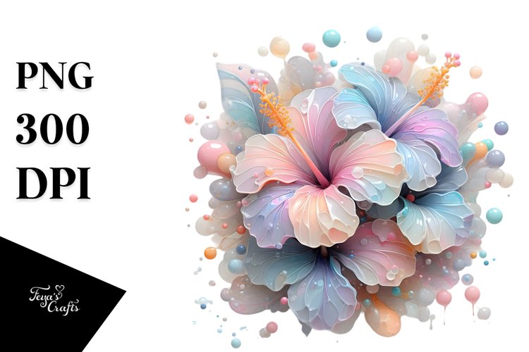 Gladiolus Watercolor Splash PNG example image 1