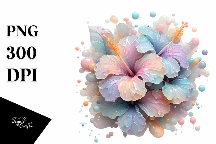 Gladiolus Watercolor Splash PNG