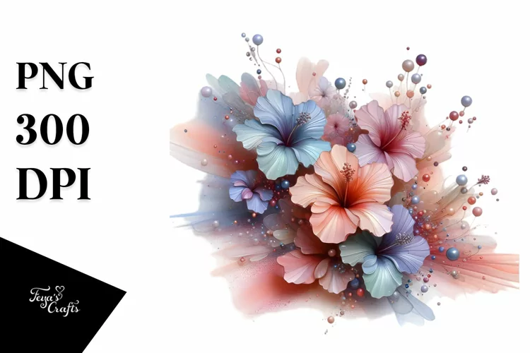 Gladiolus Watercolor Splash PNG