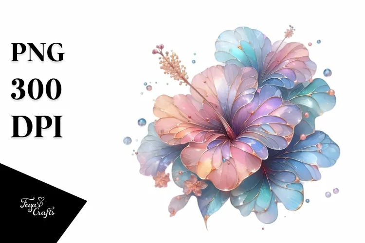 Gladiolus Watercolor Splash PNG