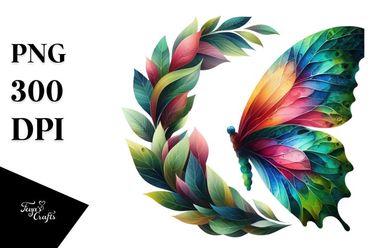 Vibrant Abstract Butterfly PNG
