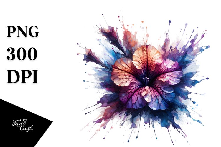 Abstract Watercolor Petunia -Like Material | Sublimation | example image 1