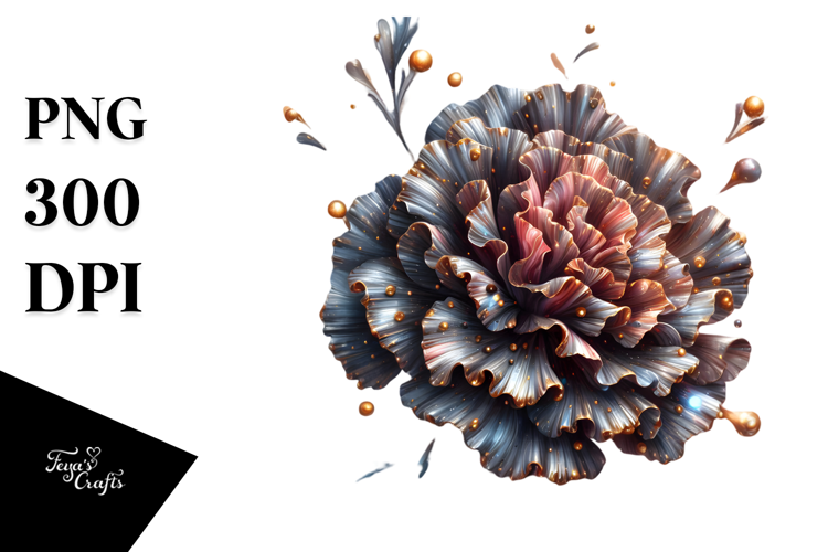 Shiny Carnation Watercolor Splash PNG