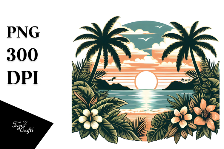 Sunset Vector Image 4