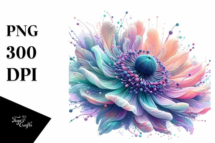 Detailed Vibrant Shiny Anemone Transparent PNG