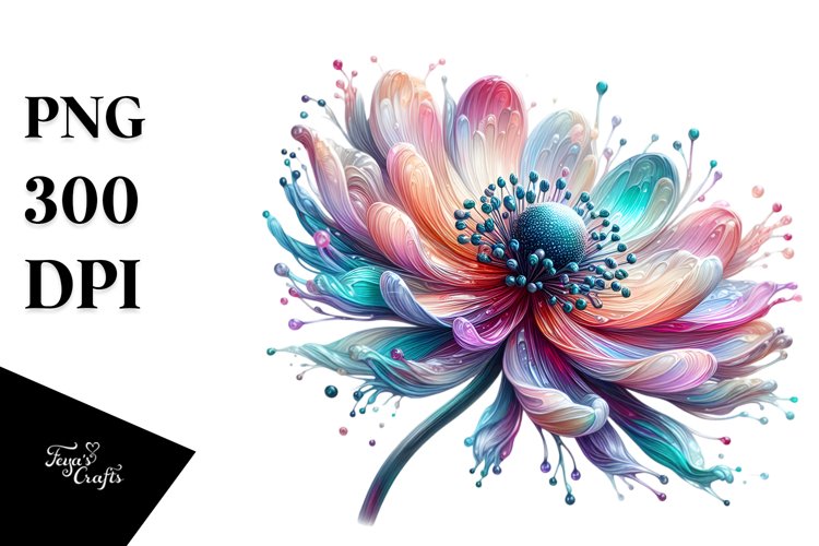 Detailed Vibrant Shiny Anemone Transparent PNG example image 1