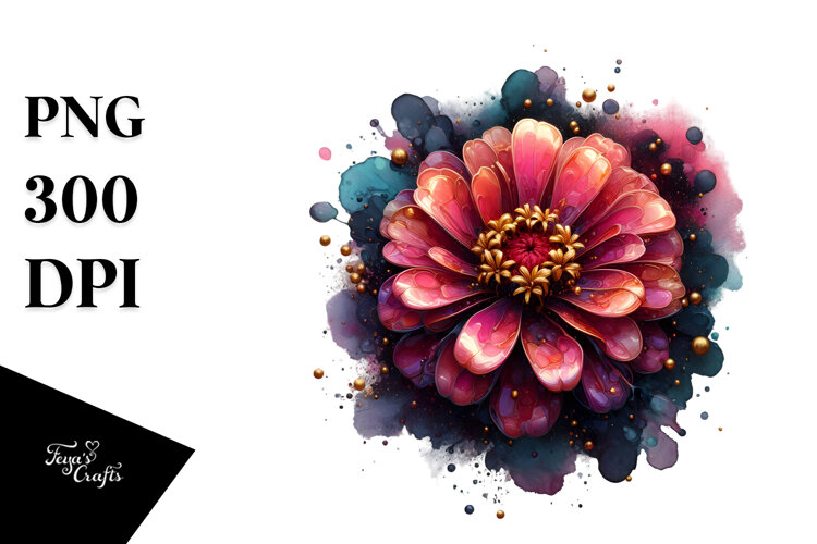 Glossy Zinnia PNG example image 1