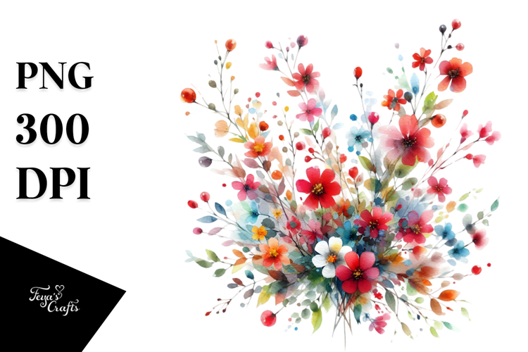Red Flower Clipart Image 22