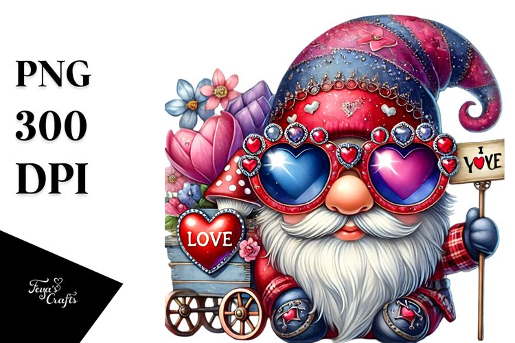 Valentines Gnome, I Love You PNG