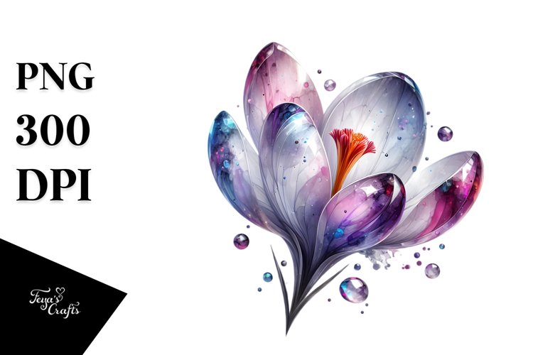 Glossy Crocus | Material | Metallic Insertions | Clipart example image 1