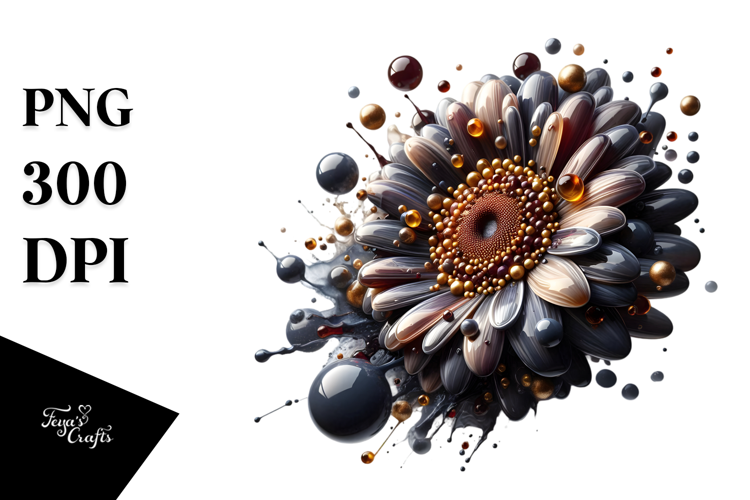 Abstract Gerbera Splash PNG