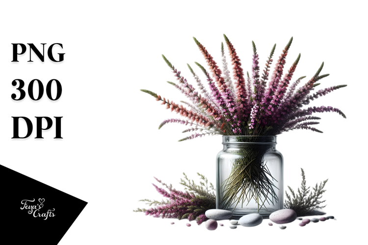 Artistic Jar with Large Heather
