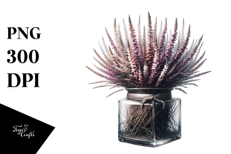 Artistic Jar with Large Heather